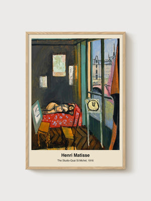 Henri Matisse Print poster in oak frame