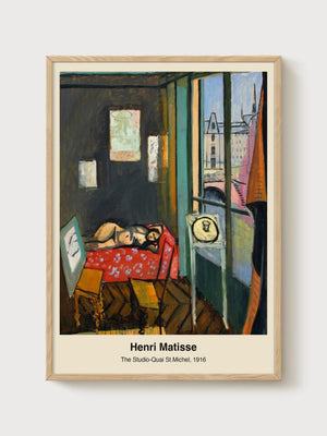 Henri Matisse Print poster in oak frame