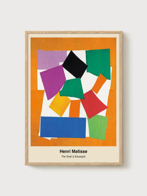 Henri Matisse The Snail Print poster in oak frame