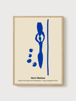 Henri Matisse Print poster in oak frame