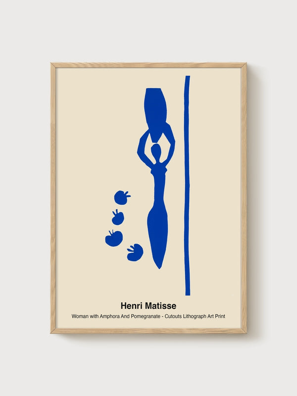 Henri Matisse Print poster in oak frame