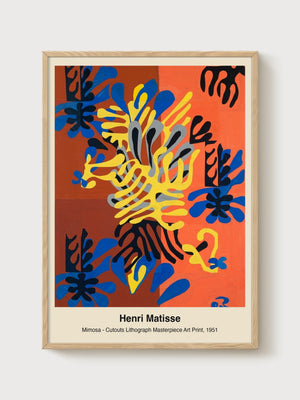 Henri Matisse Mimosa Poster poster in oak frame