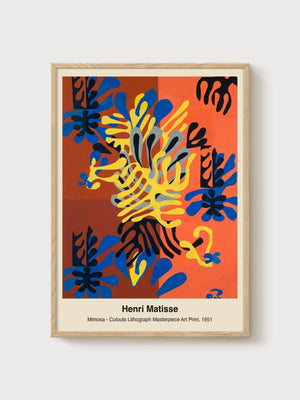 Henri Matisse Mimosa Poster poster in oak frame