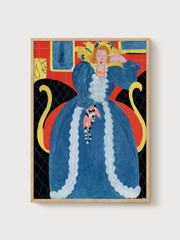Henri Matisse Lady in Blue Print poster in oak frame