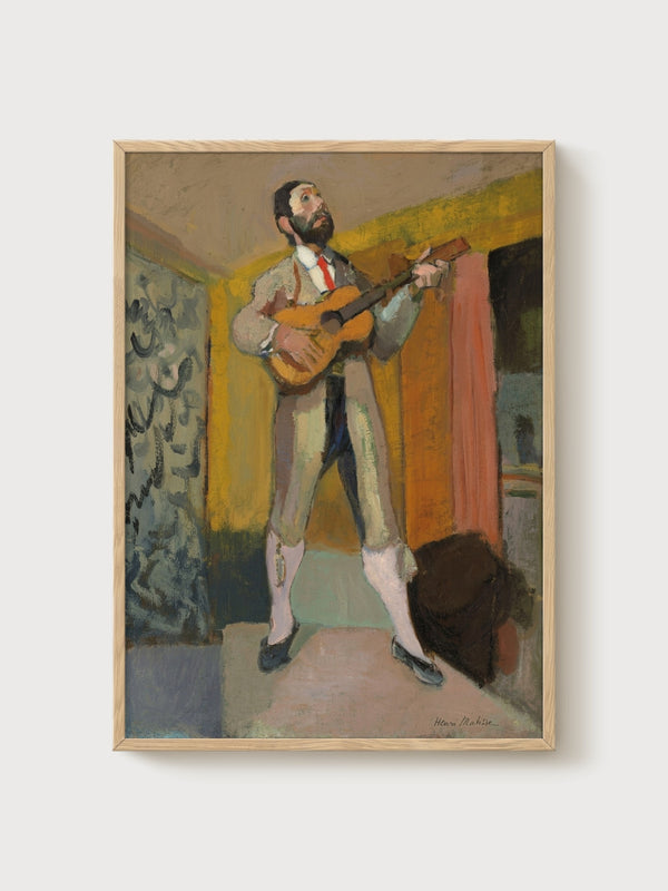 Henri Matisse The Standing Guitarist Print poster in oak frame