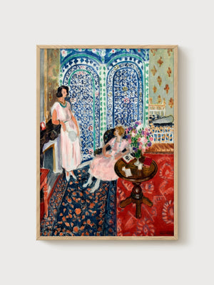 Henri Matisse The Moorish Screen Print poster in oak frame