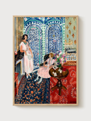 Henri Matisse The Moorish Screen Print poster in oak frame