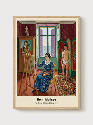 Henri Matisse Print poster in oak frame