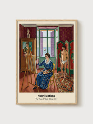 Henri Matisse Print poster in oak frame