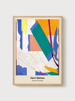 Henri Matisse Souvenir of Oceania Print poster in oak frame