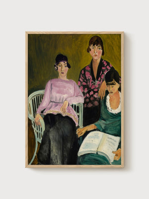 Henri Matisse Three Sisters Print poster in oak frame