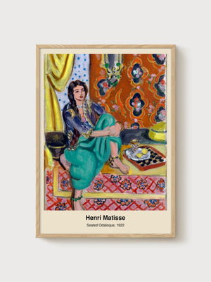 Henri Matisse Print poster in oak frame