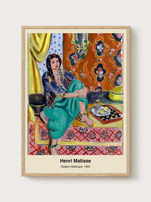 Henri Matisse Print poster in oak frame
