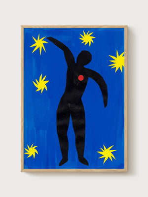 Henri Matisse Print poster in oak frame