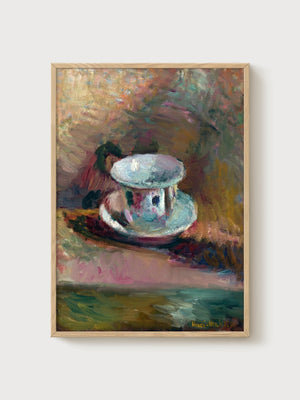 Henri Matisse Cafe Table Print poster in oak frame