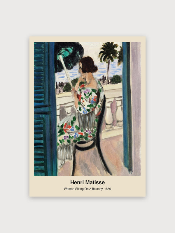 Woman Sitting On A Balcony - Digital Download