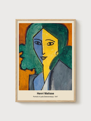 Henri Matisse Print poster in oak frame