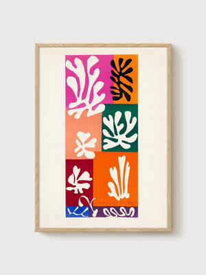 Henri Matisse Snow Flowers Print poster in oak frame