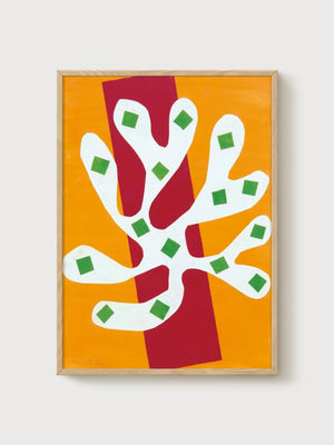 Henri Matisse Yellow Jaune Print poster in oak frame