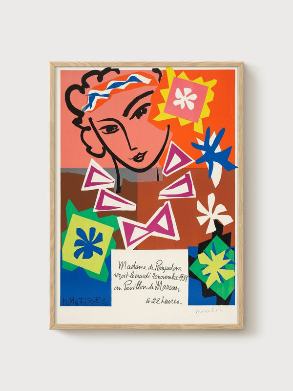 Henri Matisse Print poster in oak frame