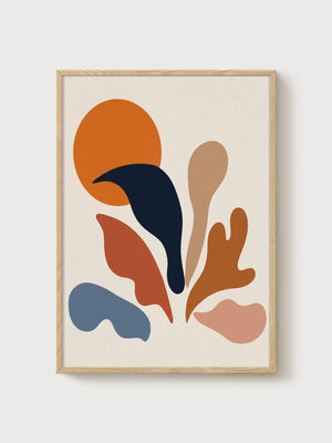 Henri Matisse Cut-Outs Print poster in oak frame
