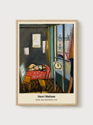 Henri Matisse Print poster in oak frame