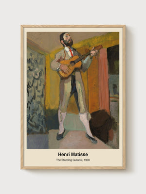Henri Matisse The Standing Guitarist Print poster in oak frame