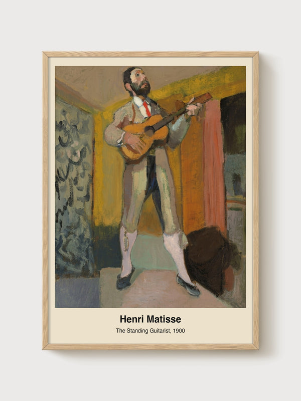 Henri Matisse The Standing Guitarist Print poster in oak frame