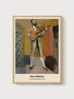 Henri Matisse The Standing Guitarist Print poster in oak frame