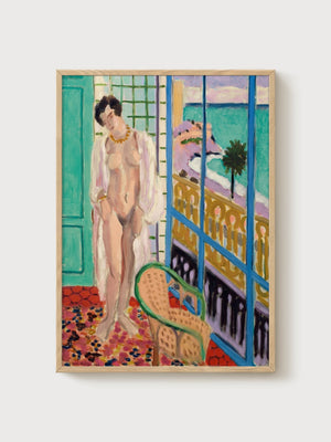 Henri Matisse Pearly Nude By The Window poster in oak frame