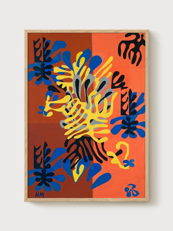 Henri Matisse Mimosa Poster poster in oak frame