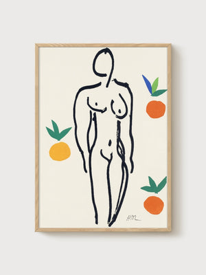 Henri Matisse Print poster in oak frame