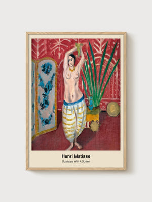 Henri Matisse Print poster in oak frame