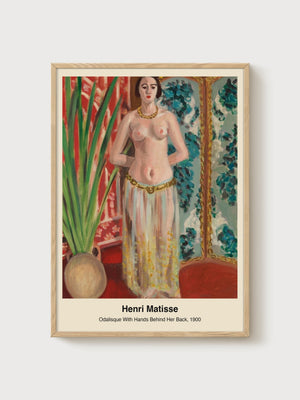 Henri Matisse Print poster in oak frame