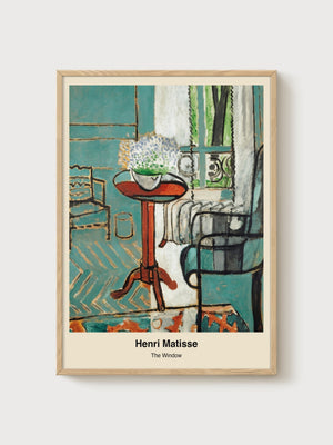 Henri Matisse The Window Print poster in oak frame