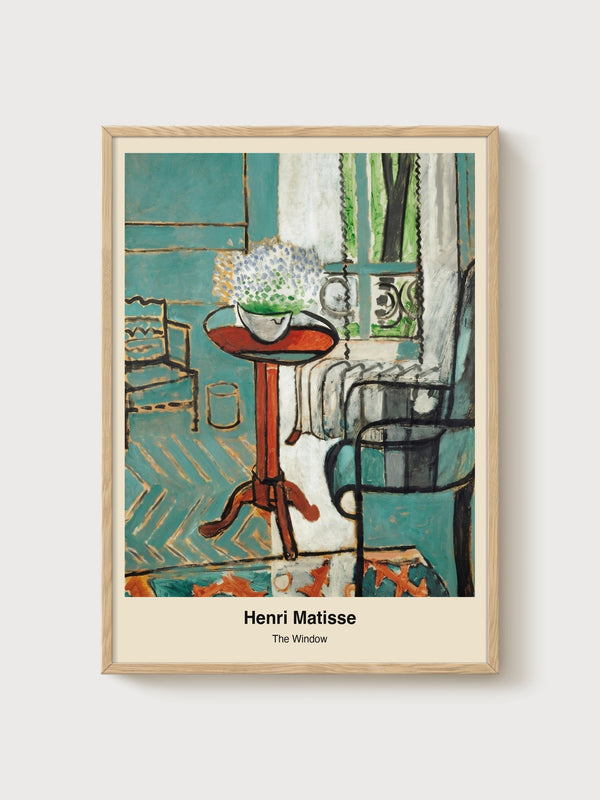 Henri Matisse The Window Print poster in oak frame