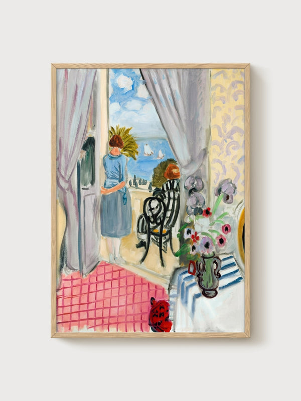 Henri Matisse Boats In Nice Print poster in oak frame