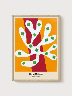 Henri Matisse Yellow Jaune Print poster in oak frame