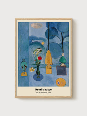 Henri Matisse The Blue Window Print poster in oak frame
