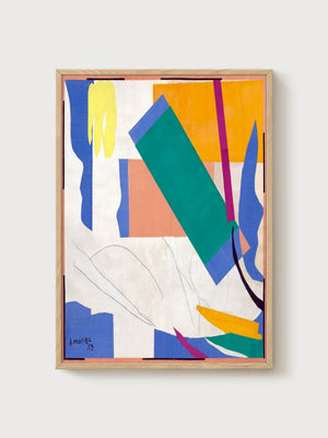 Henri Matisse Souvenir of Oceania Print poster in oak frame