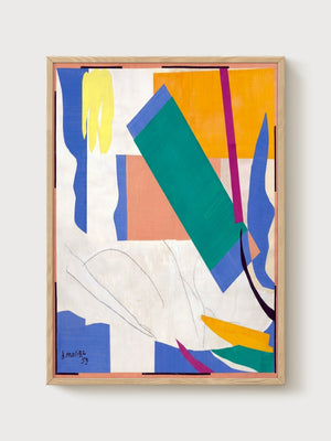 Henri Matisse Souvenir of Oceania Print poster in oak frame