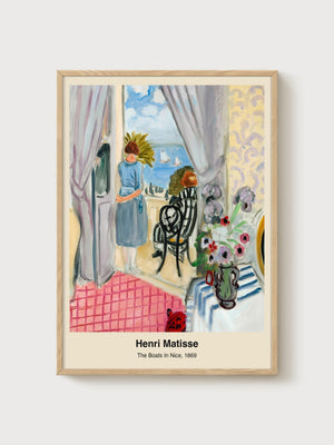 Henri Matisse Boats In Nice Print poster in oak frame