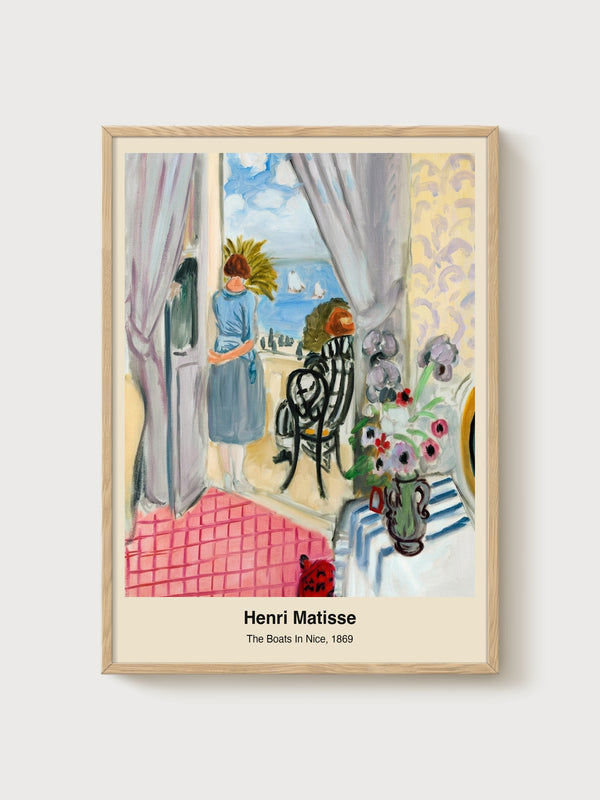 Henri Matisse Boats In Nice Print poster in oak frame