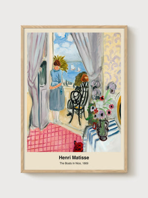 Henri Matisse Boats In Nice Print poster in oak frame