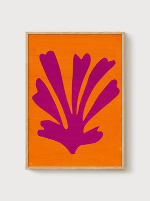 Henri Matisse Yellow Pink Cut Out Print poster in oak frame