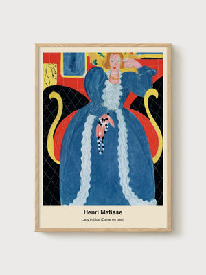 Henri Matisse Lady in Blue Print poster in oak frame