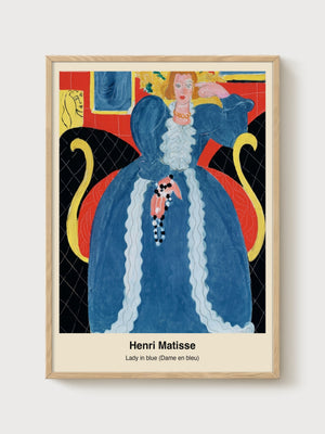 Henri Matisse Lady in Blue Print poster in oak frame