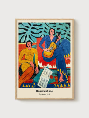 Henri Matisse The Music Poster poster in oak frame