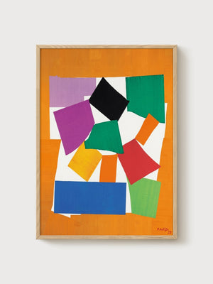 Henri Matisse The Snail Print poster in oak frame