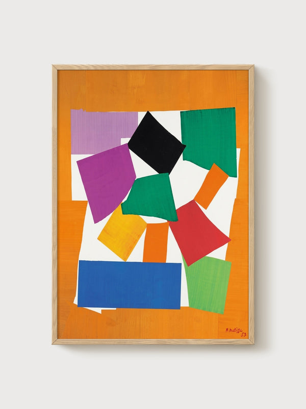 Henri Matisse The Snail Print poster in oak frame